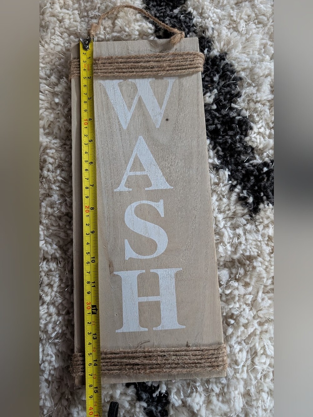 Rustic Wooden "WASH" Sign - Picture 3 of 4